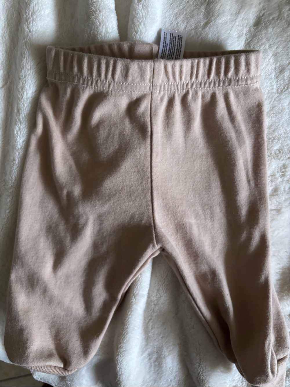 chick pea Neutral Blush Footed Baby Leggings